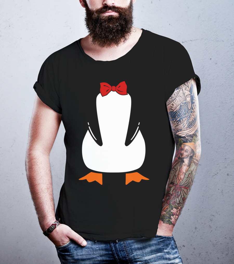 Penguin Penguin With Red Bow Tie And Orange Feet T-Shirt