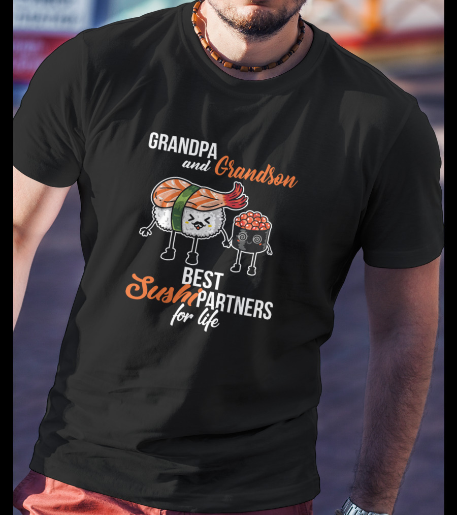 Grandpa And Grandson Best Sushi Partners For Life T-Shirt