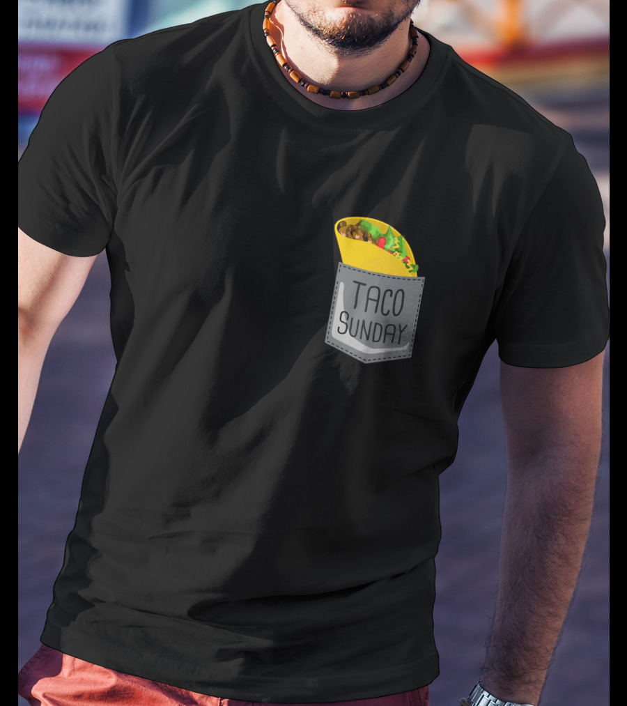 Taco Sunday In Pocket T-Shirt