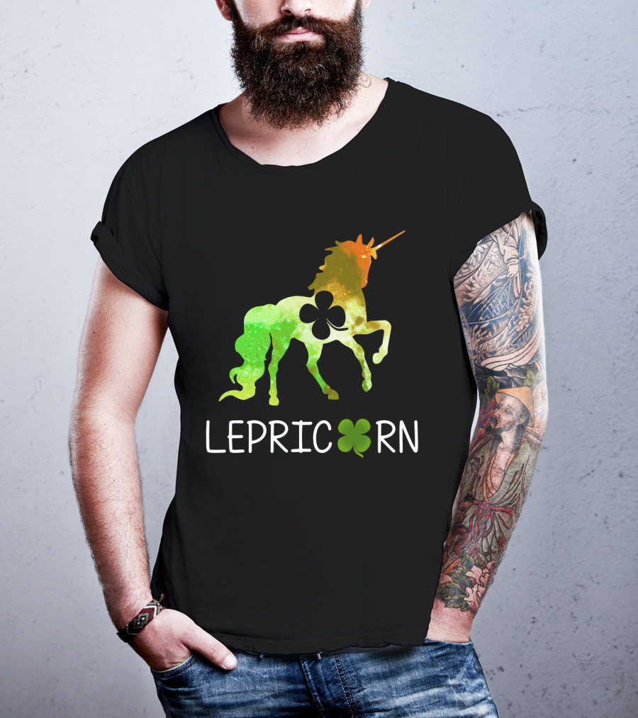 Lepricorn Shamrock Unicorn Leprechaun St. Patrick's Day T-Shirt