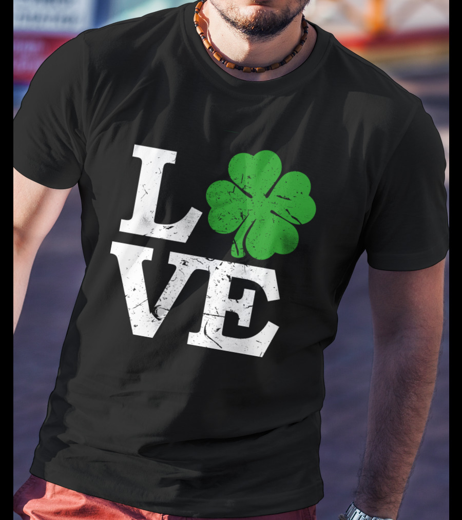 St. Patrick's Day Love With Shamrock T-Shirt