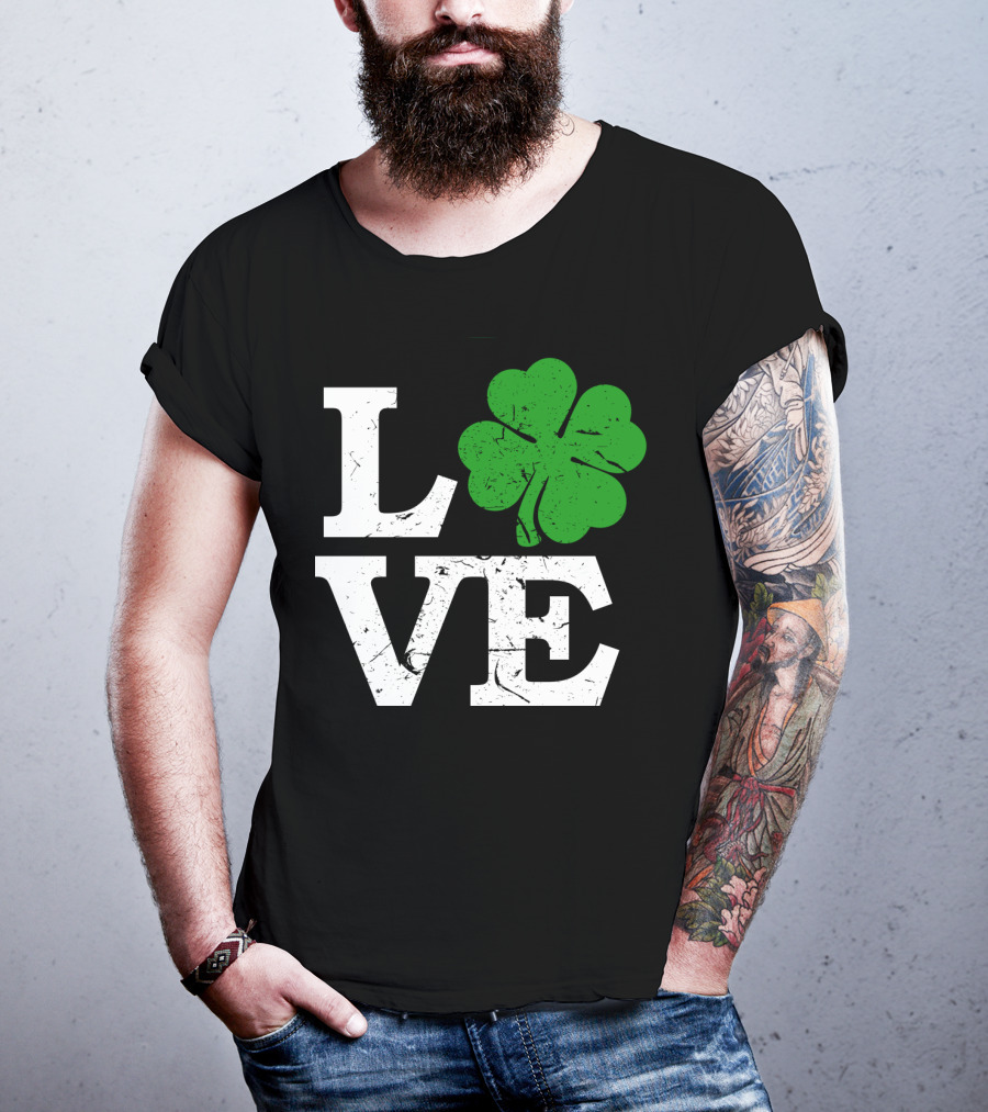 St. Patrick's Day Love With Shamrock T-Shirt