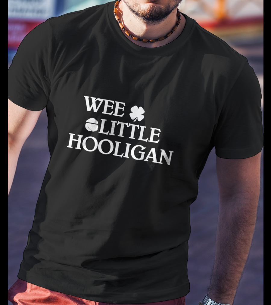 Wee Little Hooligan St Patrick's Day Clover Hat T-Shirt