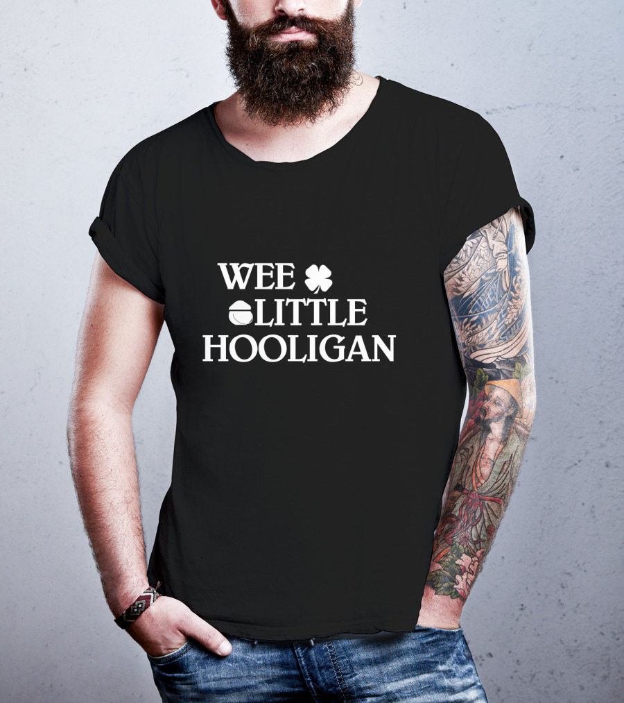 Wee Little Hooligan St Patrick's Day Clover Hat T-Shirt