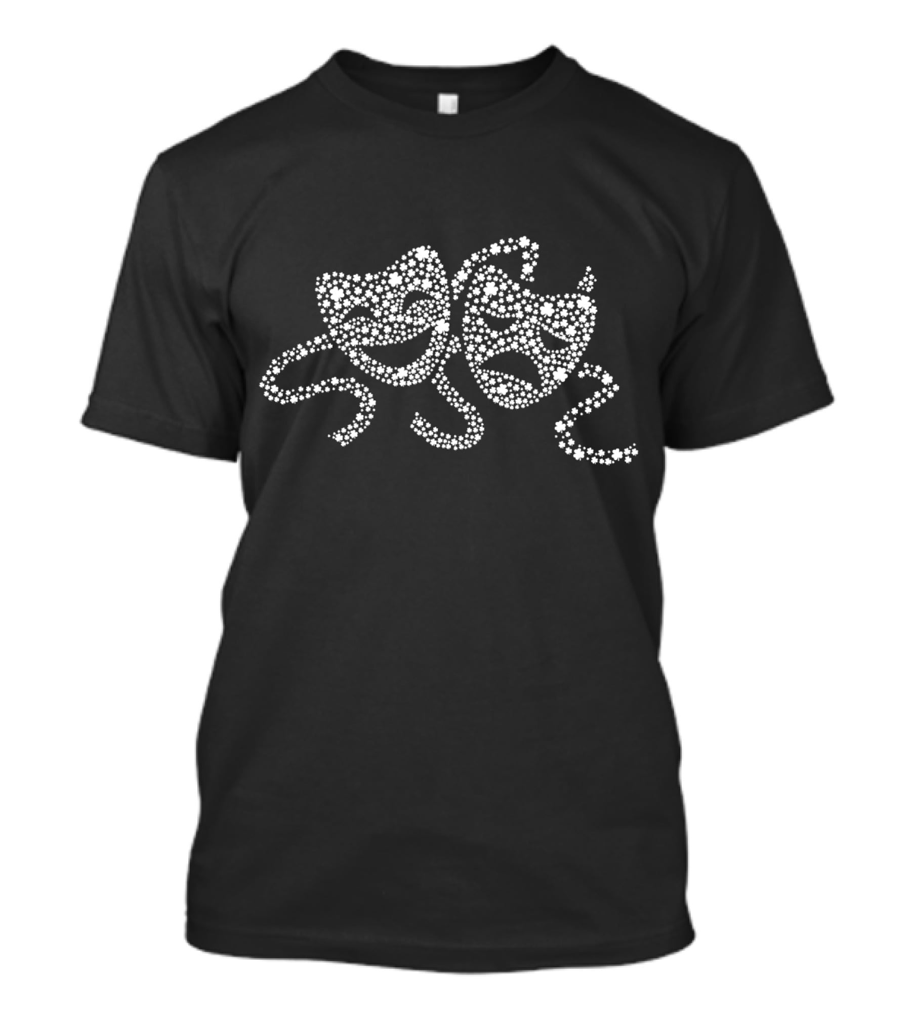 Broadway Patrick Theater Comedy Tragedy Masks T-Shirt