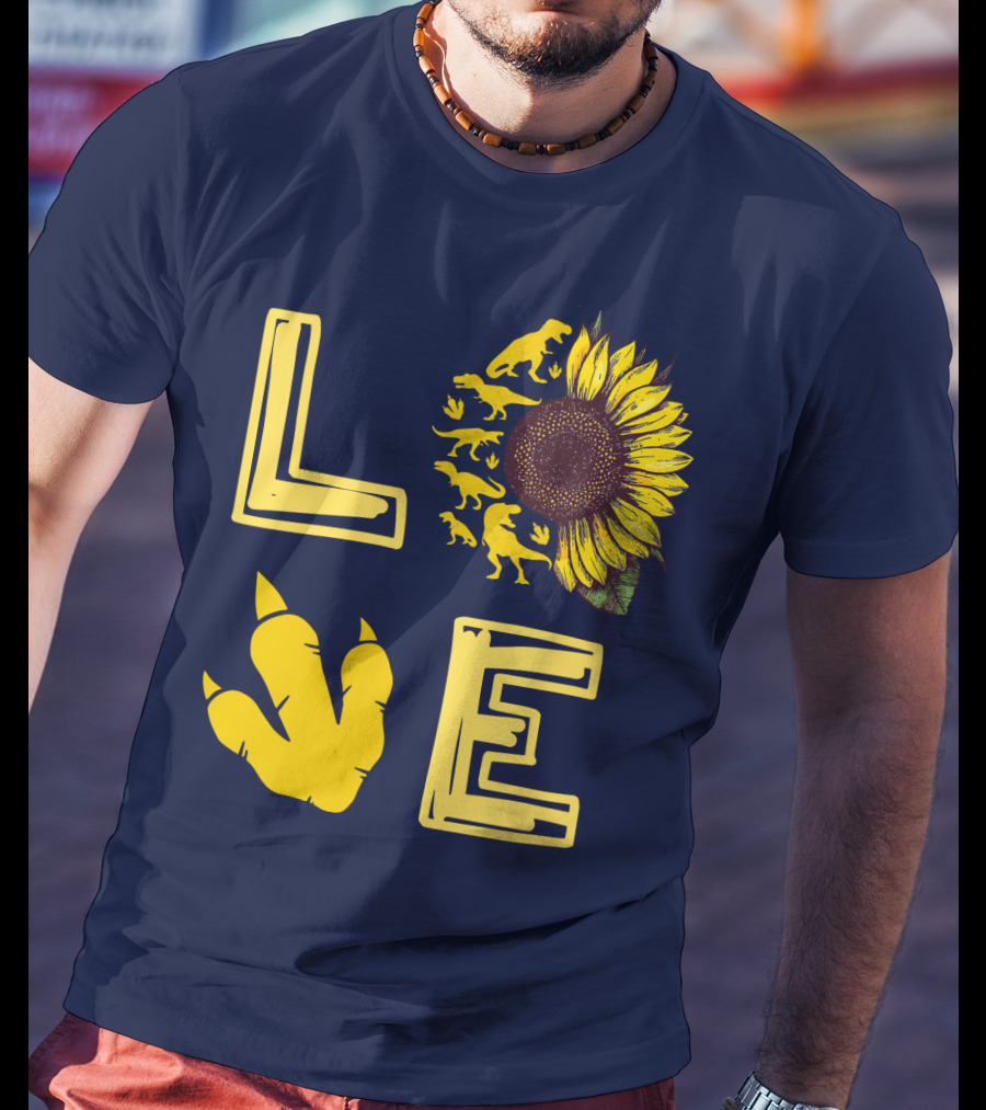 Love Sunflower Dinosaur Claw T-Shirt