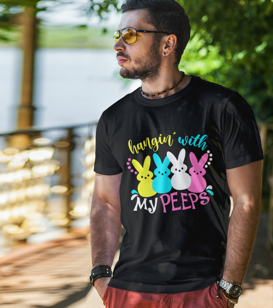 Hangin With My Peeps Pastel Bunnies T-Shirt