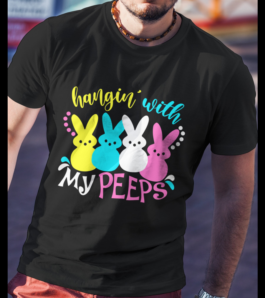 Hangin With My Peeps Pastel Bunnies T-Shirt