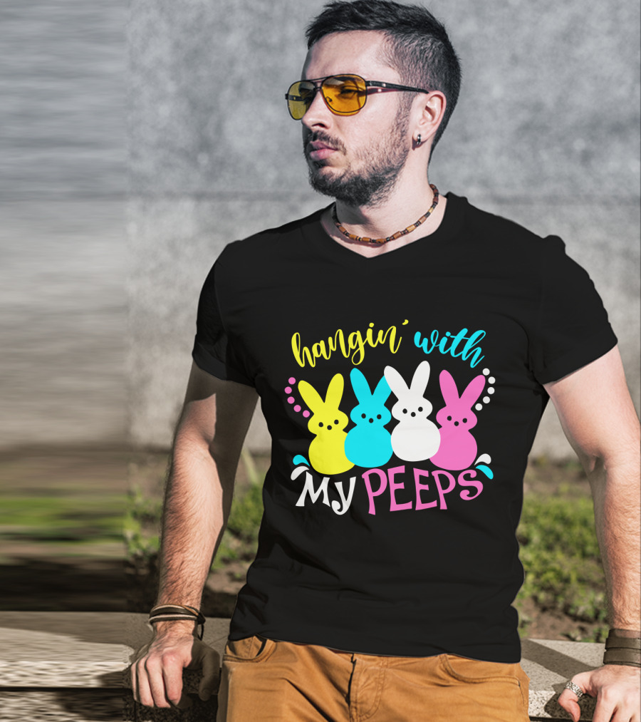 Hangin With My Peeps Pastel Bunnies T-Shirt