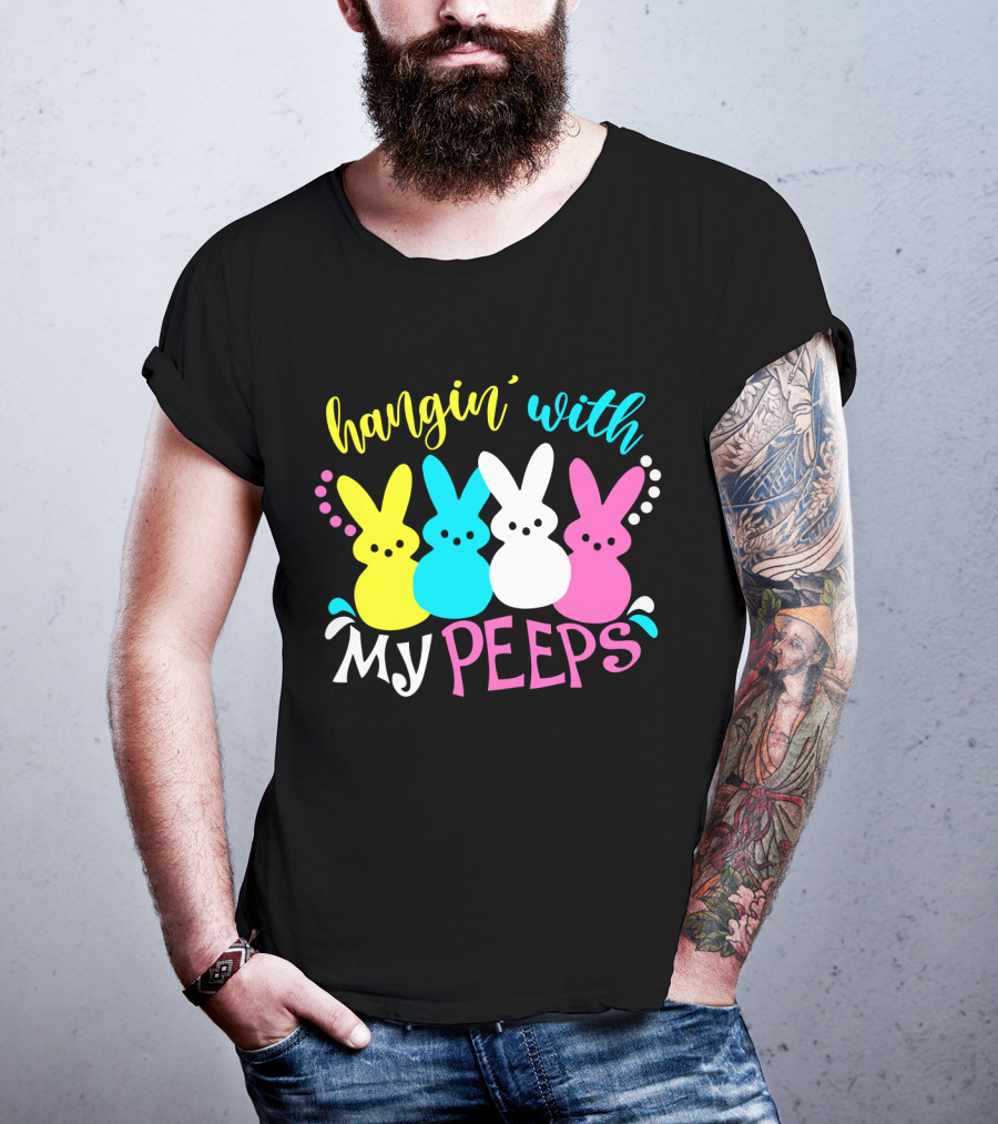 Hangin With My Peeps Pastel Bunnies T-Shirt