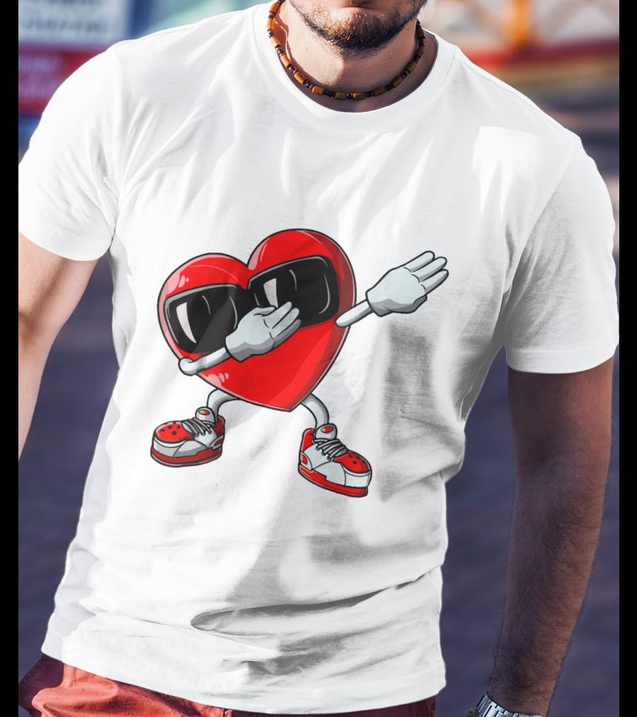 Heart Dabbing With Sunglasses And Sneakers T-Shirt