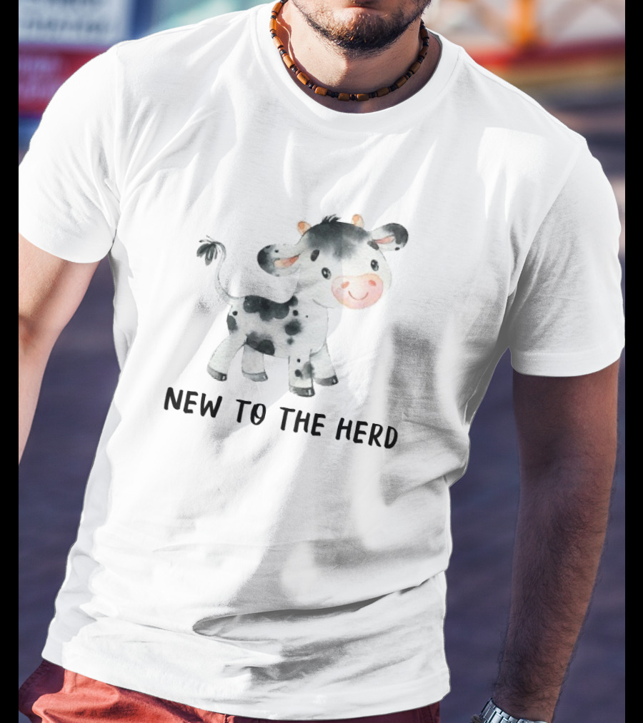 New To The Herd Funny Cow Playful T-Shirt
