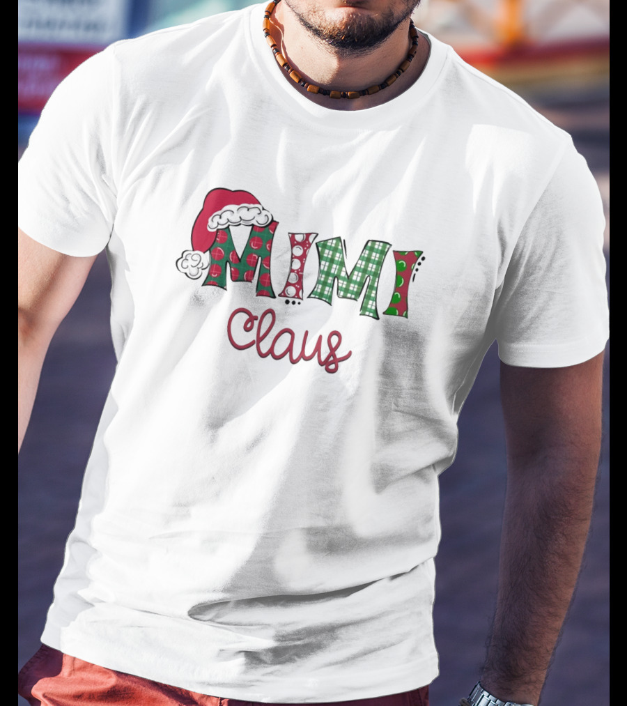 Mimi Claus Christmas Santa Hat T-Shirt