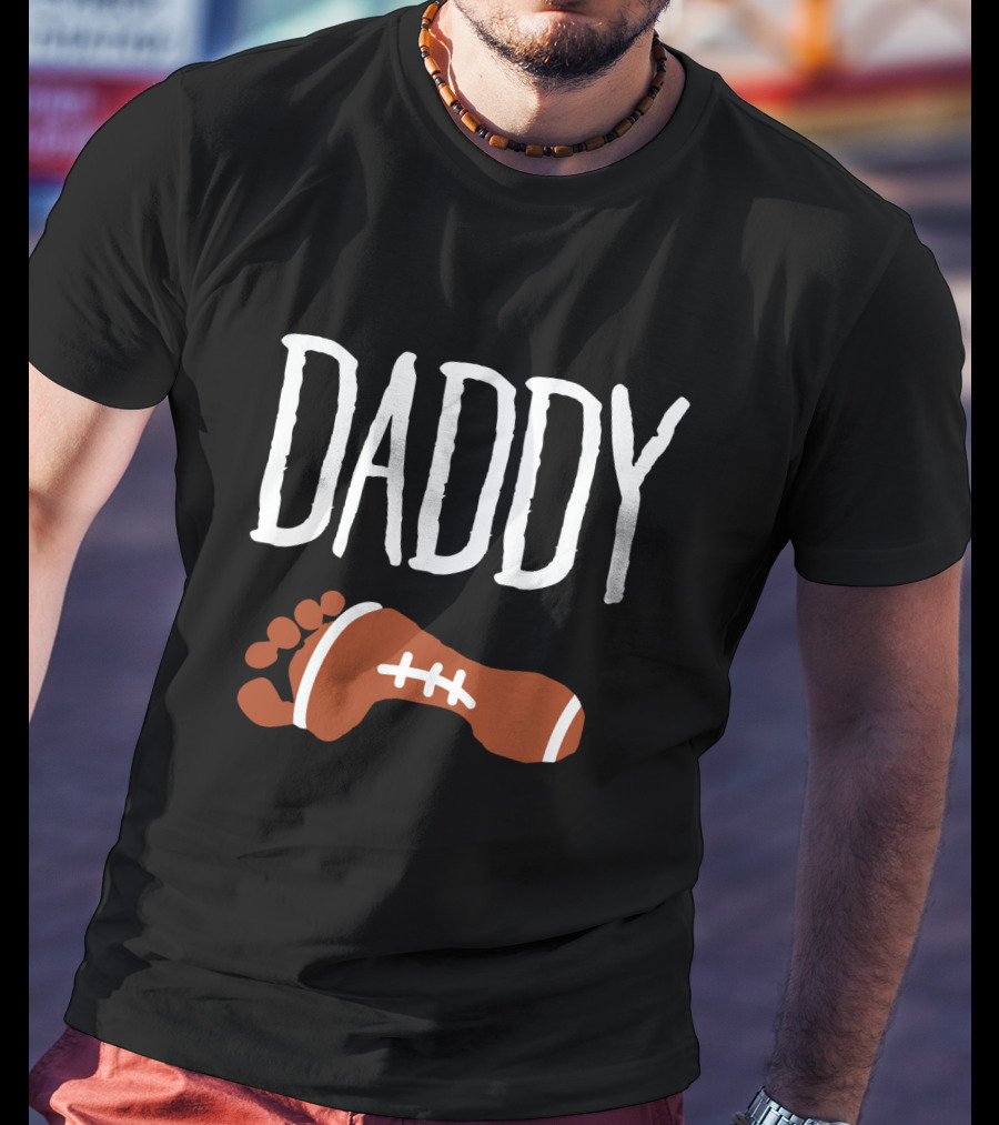 DADDY Footprint Football T-Shirt