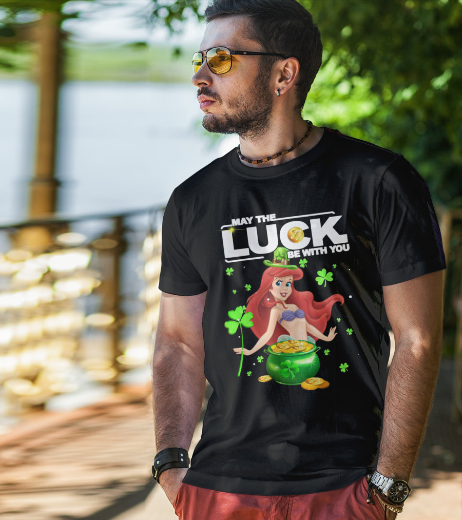 May The Luck Be With You Ariel Coins Clover T-Shirt
