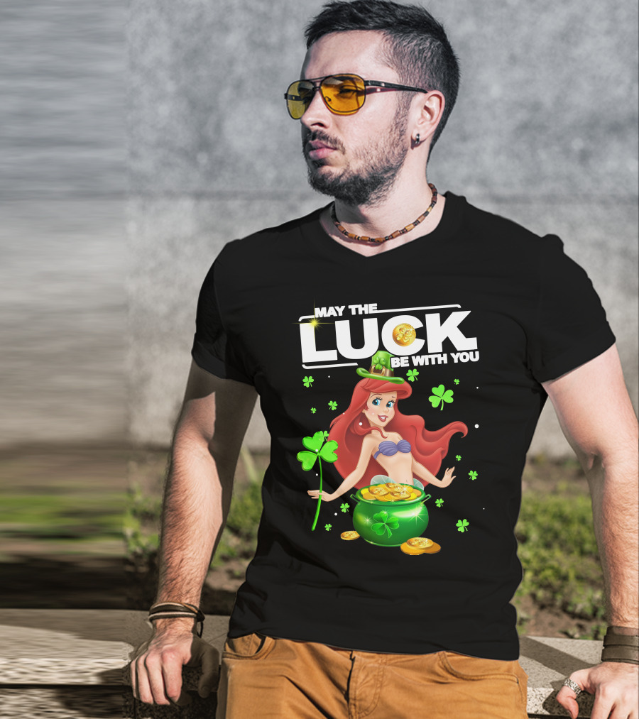 May The Luck Be With You Ariel Coins Clover T-Shirt