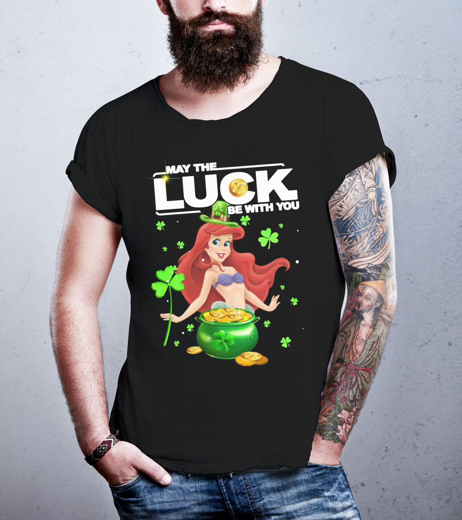 May The Luck Be With You Ariel Coins Clover T-Shirt