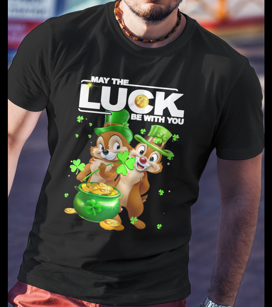 May The Luck Be With You Chip Dale Pot Of Gold T-Shirt