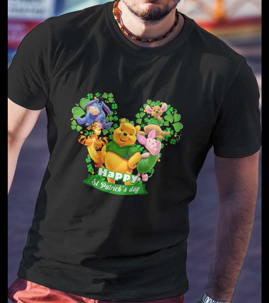 Happy St Patrick's Day Winnie The Pooh And Friends T-Shirt