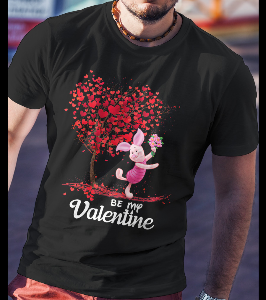 Pidlet Valentine Be My Valentine Red Heart Tree T-Shirt
