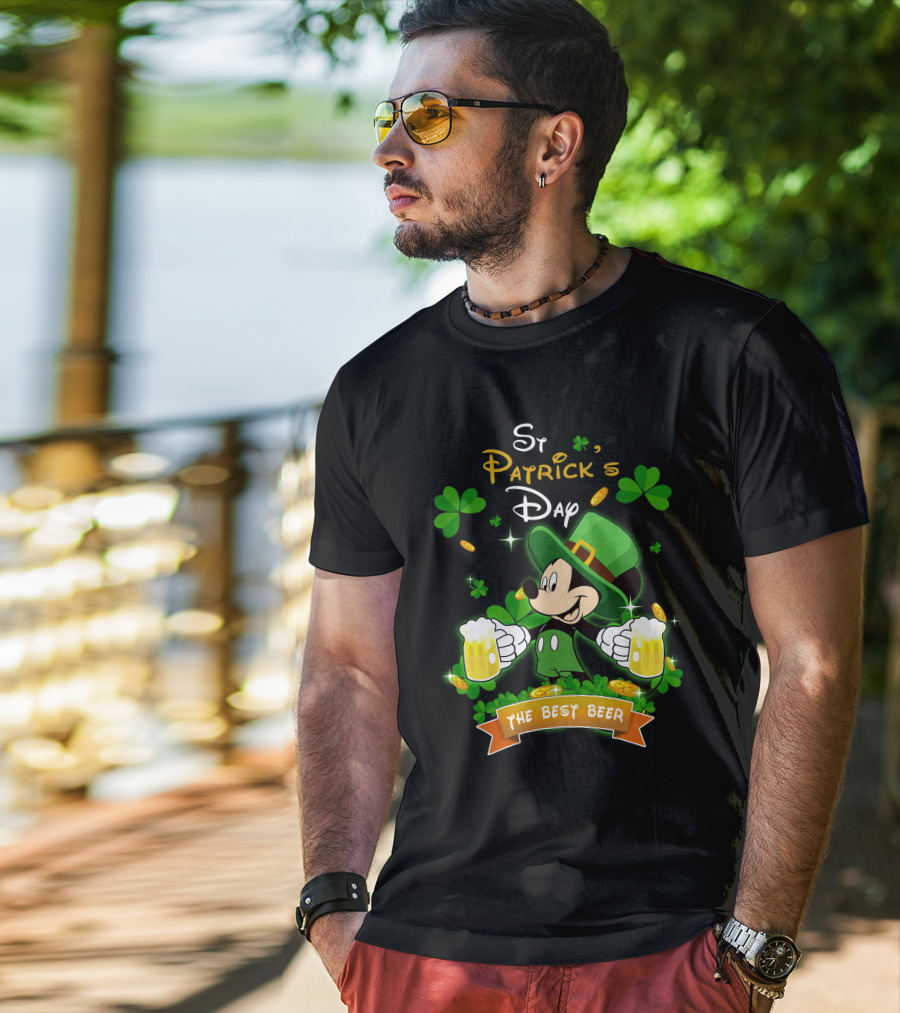 St Patrick's Day Mickey The Best Beer T-Shirt