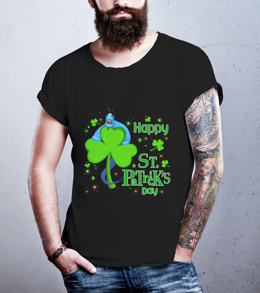 Happy St. Patrick's Day Genie Shamrock T-Shirt