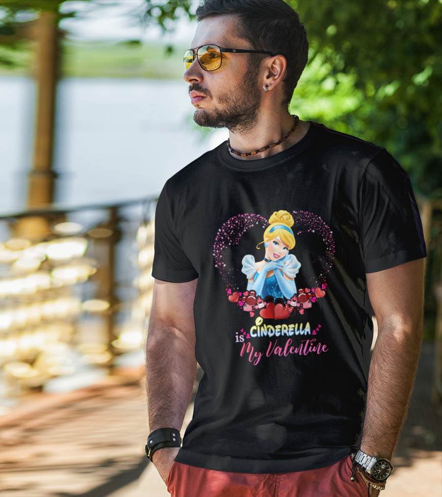 Cinderella Is My Valentine Hearts T-Shirt