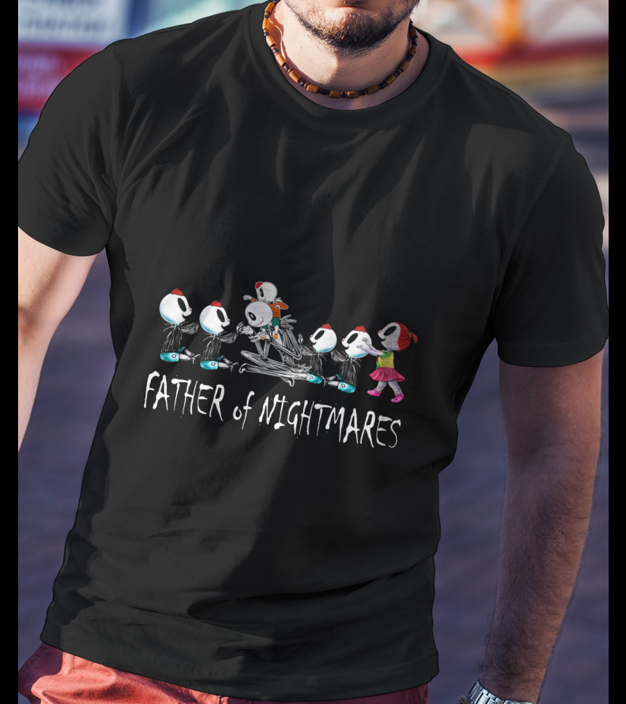 Father Of Nightmares Skeleton Kids Five Boys One Girl T-Shirt