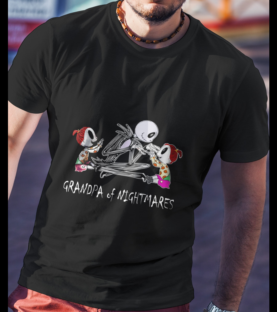Grandpa Of Nightmares With Two Girls Iconic T-Shirt