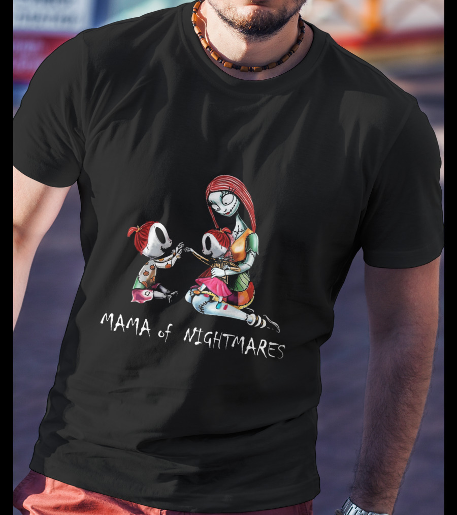 Mama Of Nightmares With Two Girls T-Shirt