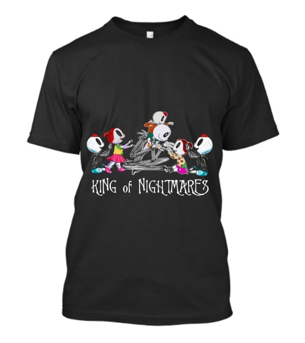 3 Boys 2 Girls King Of Nightmares Skeleton Characters T-Shirt