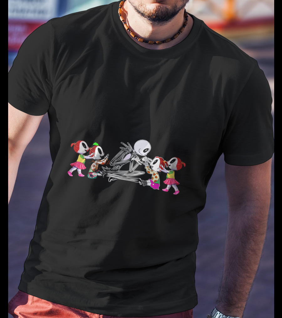 Jack And 4 Girls Skeleton Dance Party T-Shirt