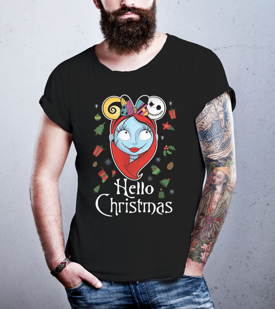 Hello Christmas Nightmare Inspired Sally Jack Skellington Holiday T-Shirt