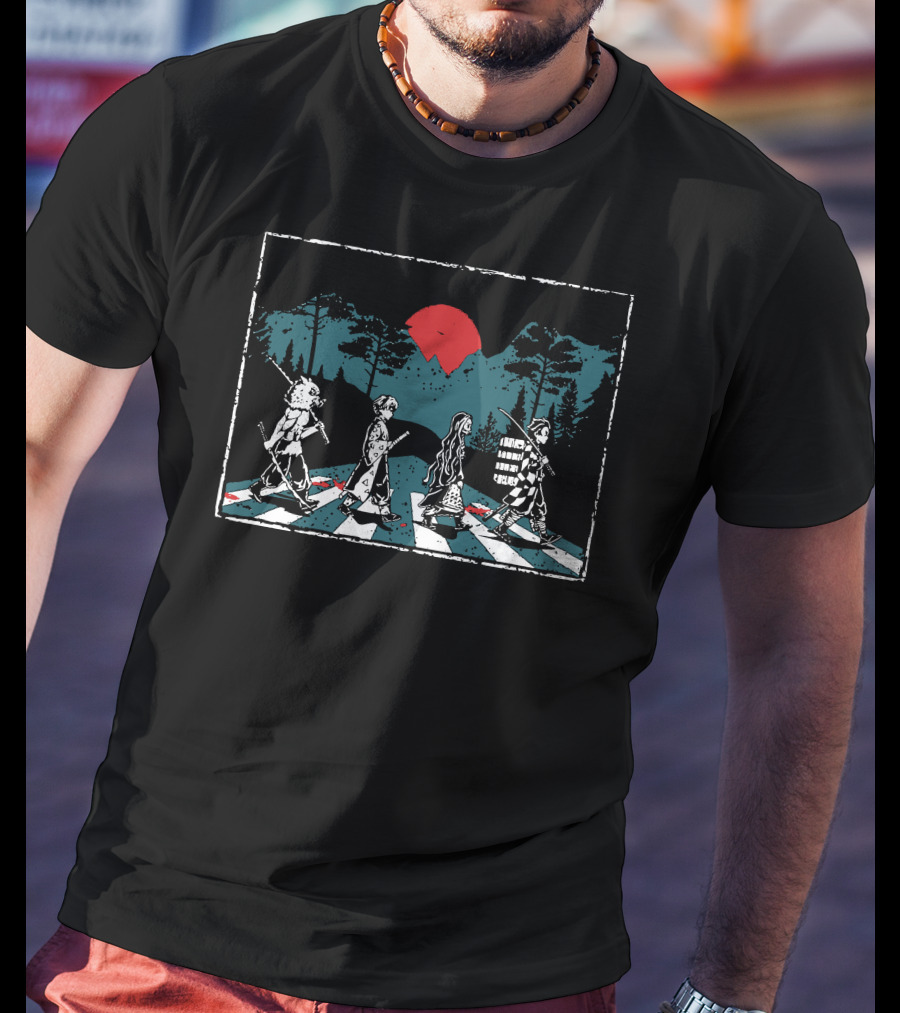 Demon Anime Manga Characters Slayers Moonlit Forest Pathway T-Shirt