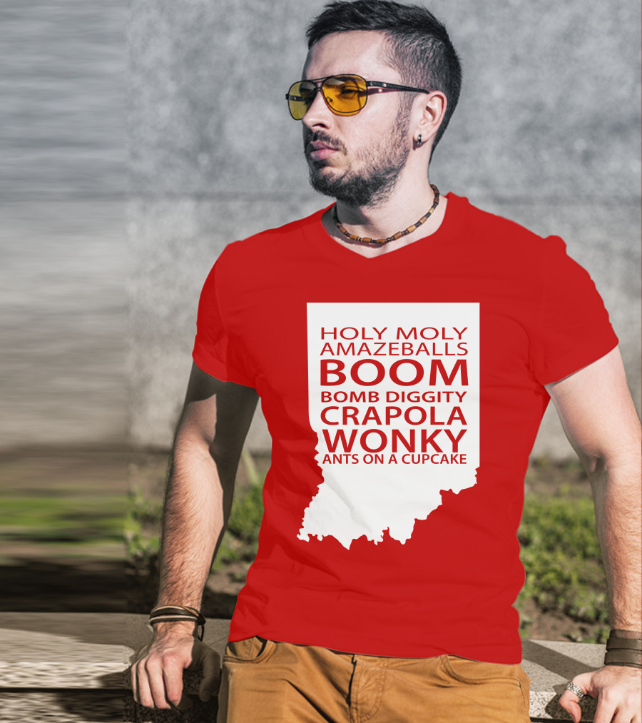 Holy Moly Amazeballs Boom Bomb Diggity Crapola Wonky Ants On A Cupcake T-Shirt