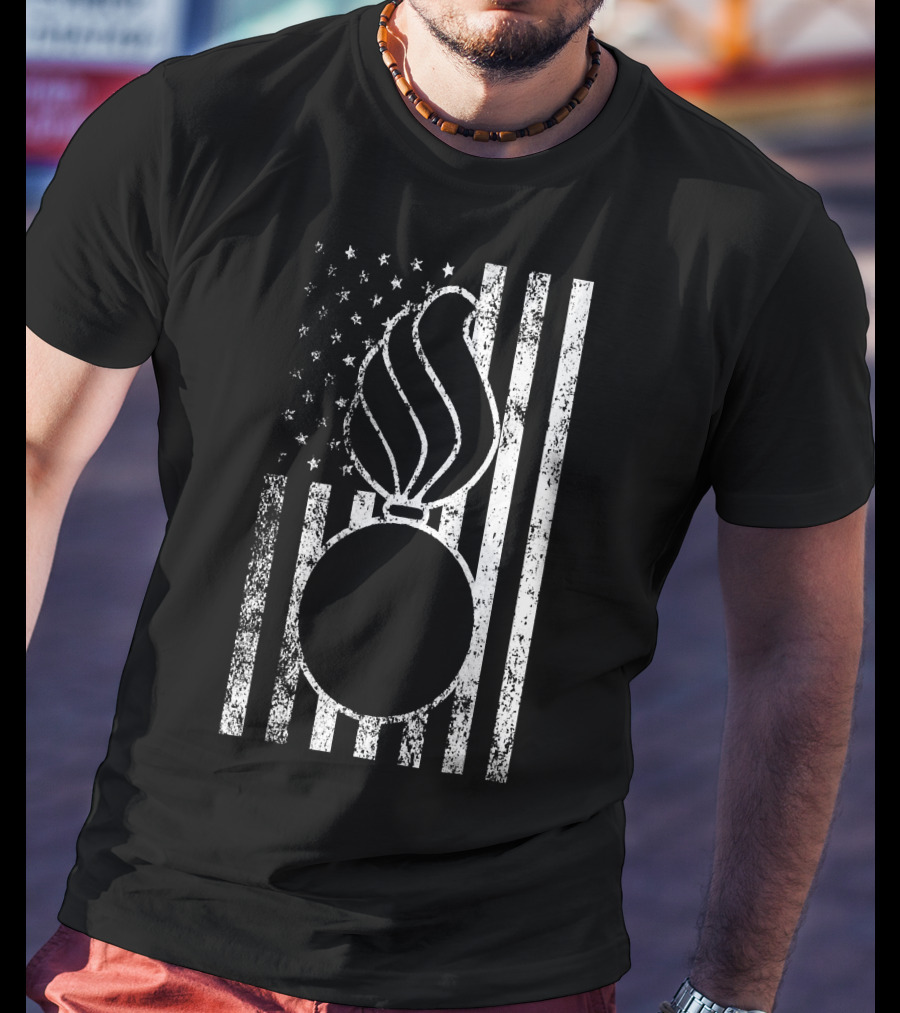 Air Force Ammo Pisspot Distressed American Flag Merica T-Shirt