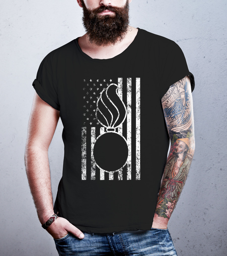 Air Force Ammo Pisspot Distressed American Flag Merica T-Shirt