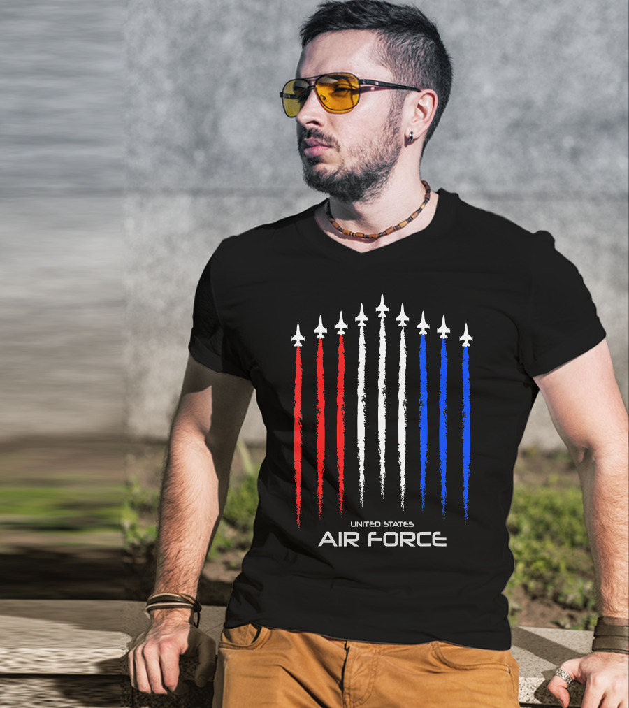 United States Air Force American Flag Jets T-Shirt