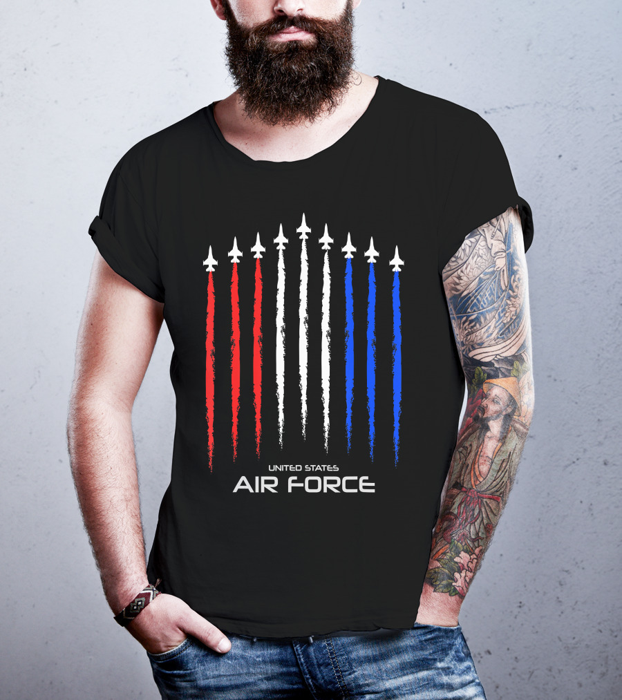 United States Air Force American Flag Jets T-Shirt