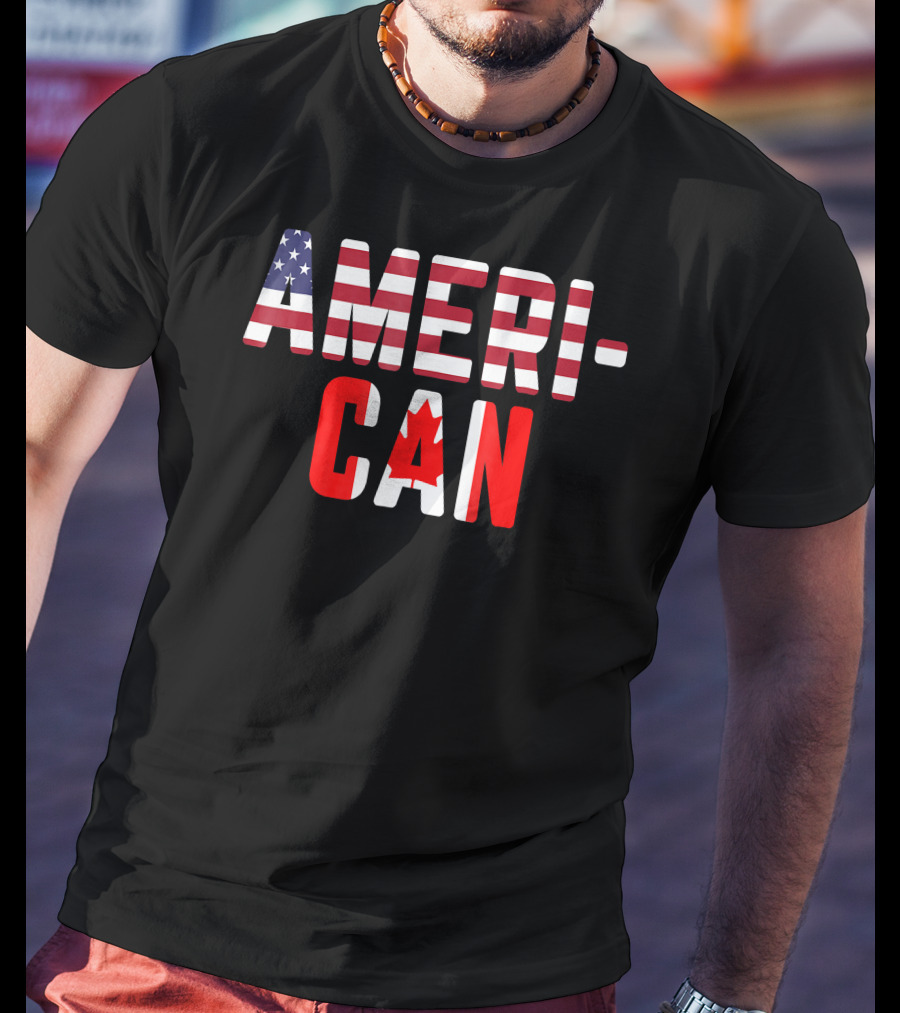 American Canadian Flag America Canada Patriotic Ameri-Can T-Shirt