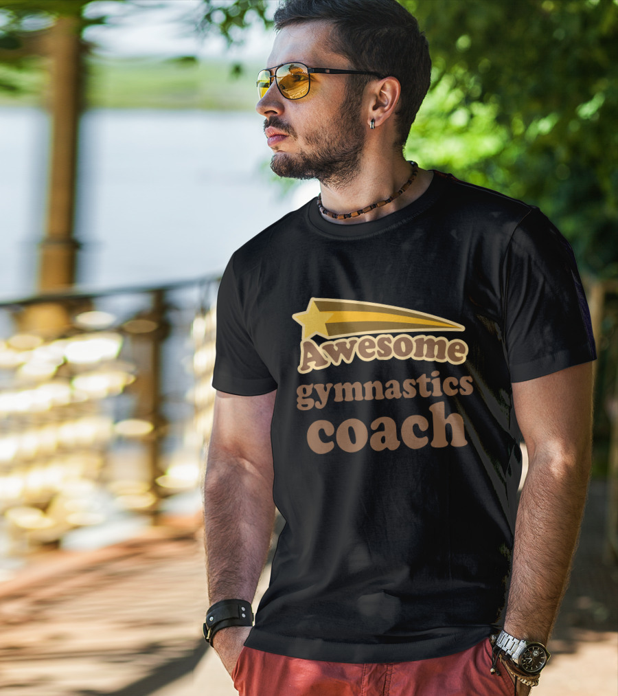 Awesome Gymnastics Coach Starburst Recognition T-Shirt