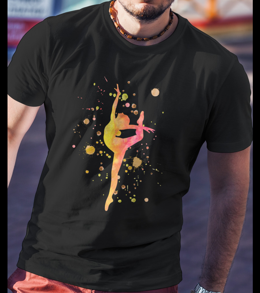 Gymnastics Watercolor Splatter T-Shirt