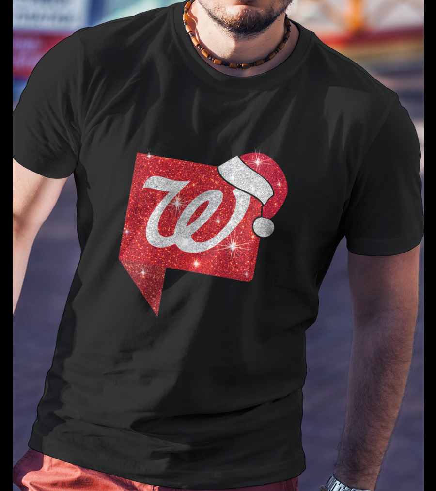 Walgreens Logo Christmas Santa Hat Holiday T-Shirt