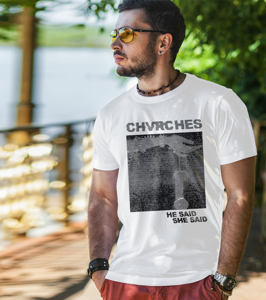 CHVRCHES He Said She Said Striped Visual T-Shirt