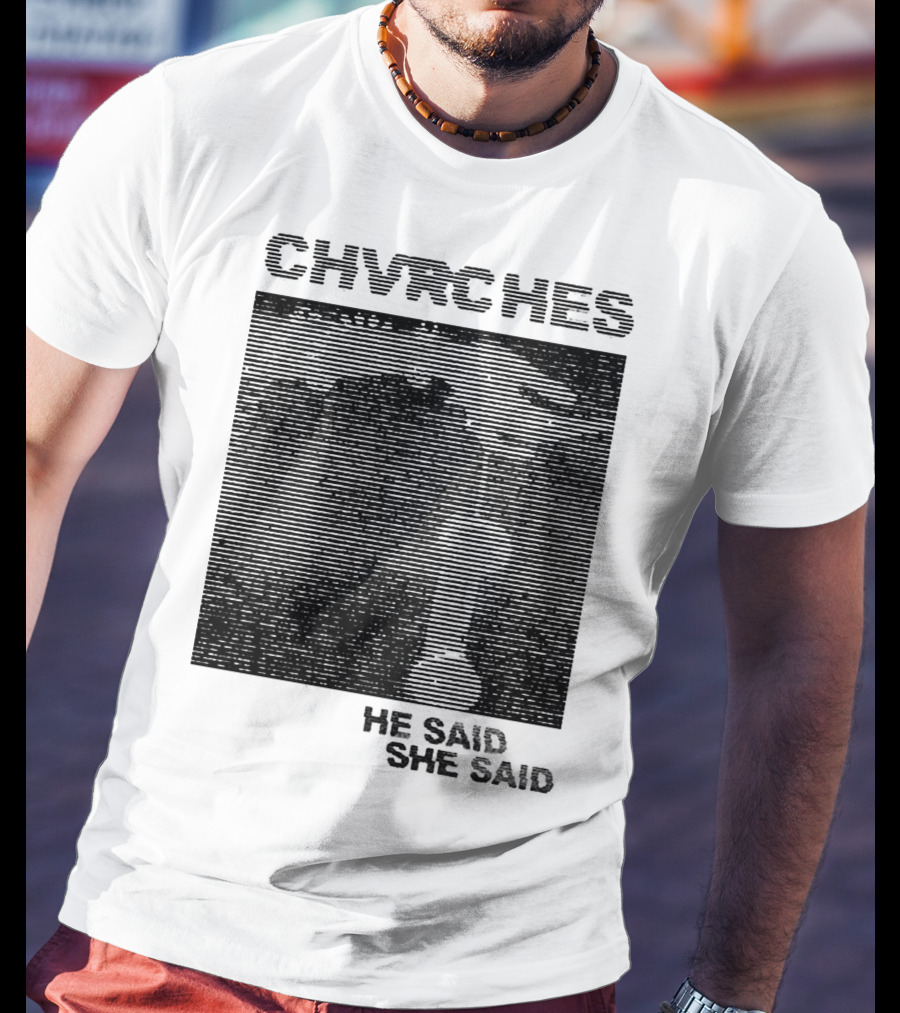 CHVRCHES He Said She Said Striped Visual T-Shirt