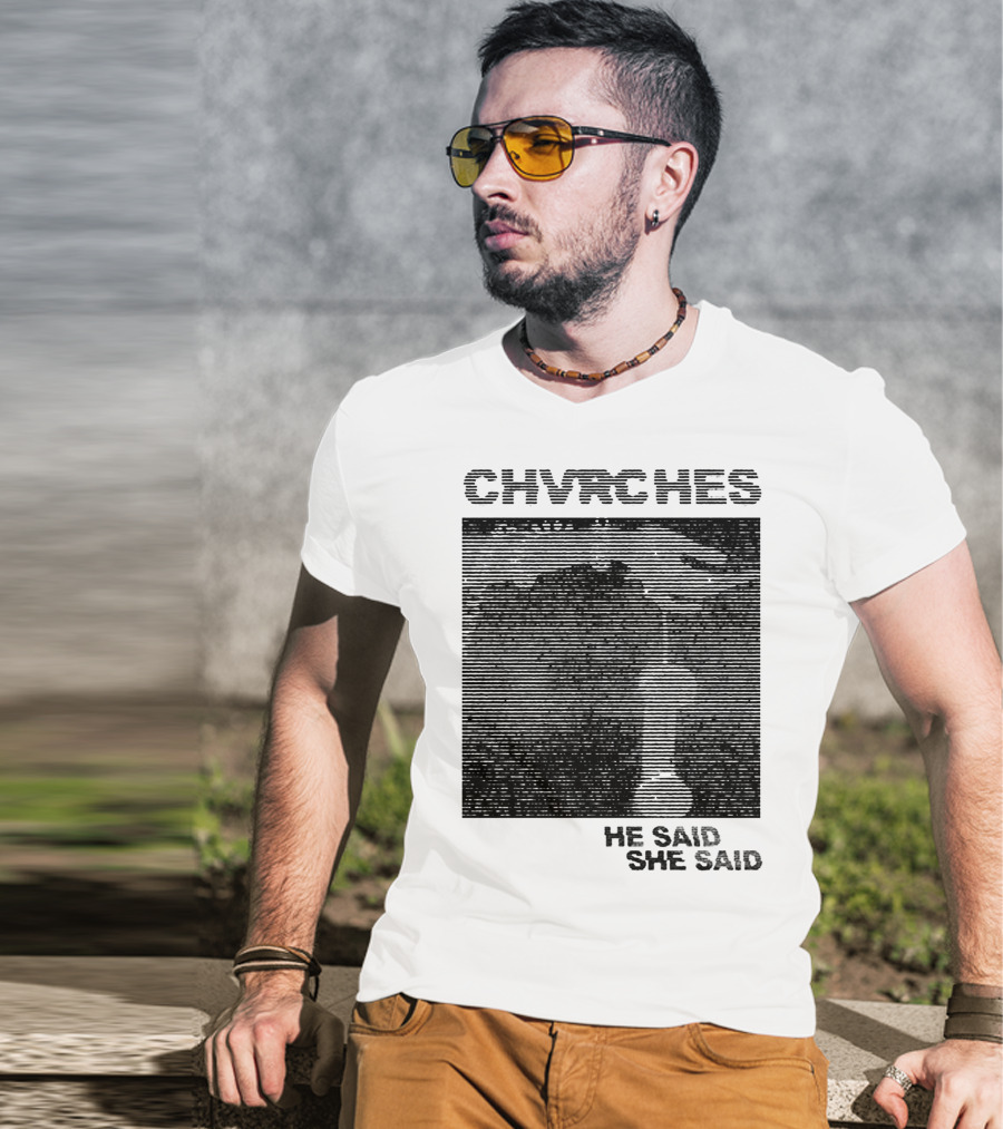 CHVRCHES He Said She Said Striped Visual T-Shirt