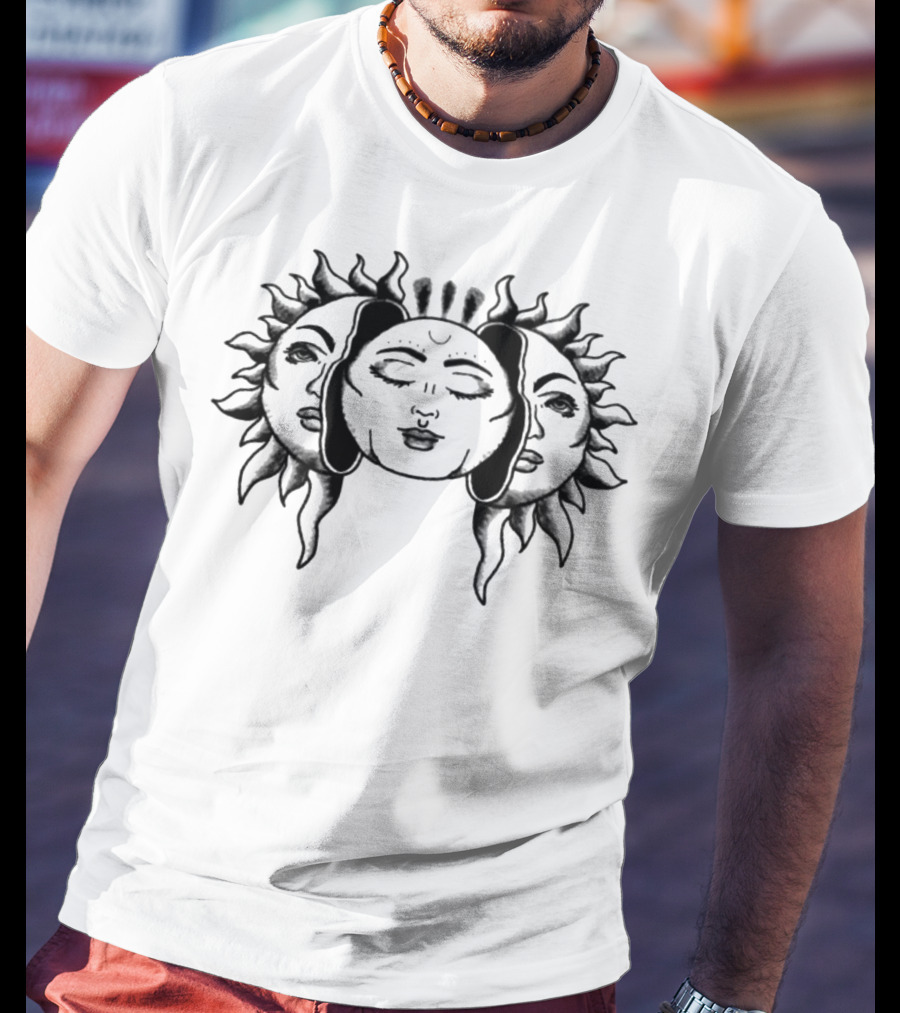 Danielle Cohn Sun Faces Artwork Merch T-Shirt