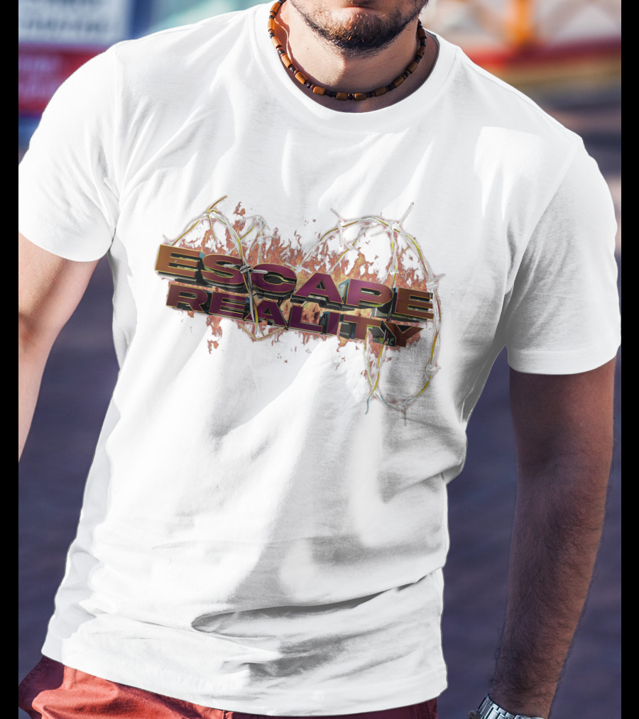 Escape Reality Barbed Wire Flames T-Shirt