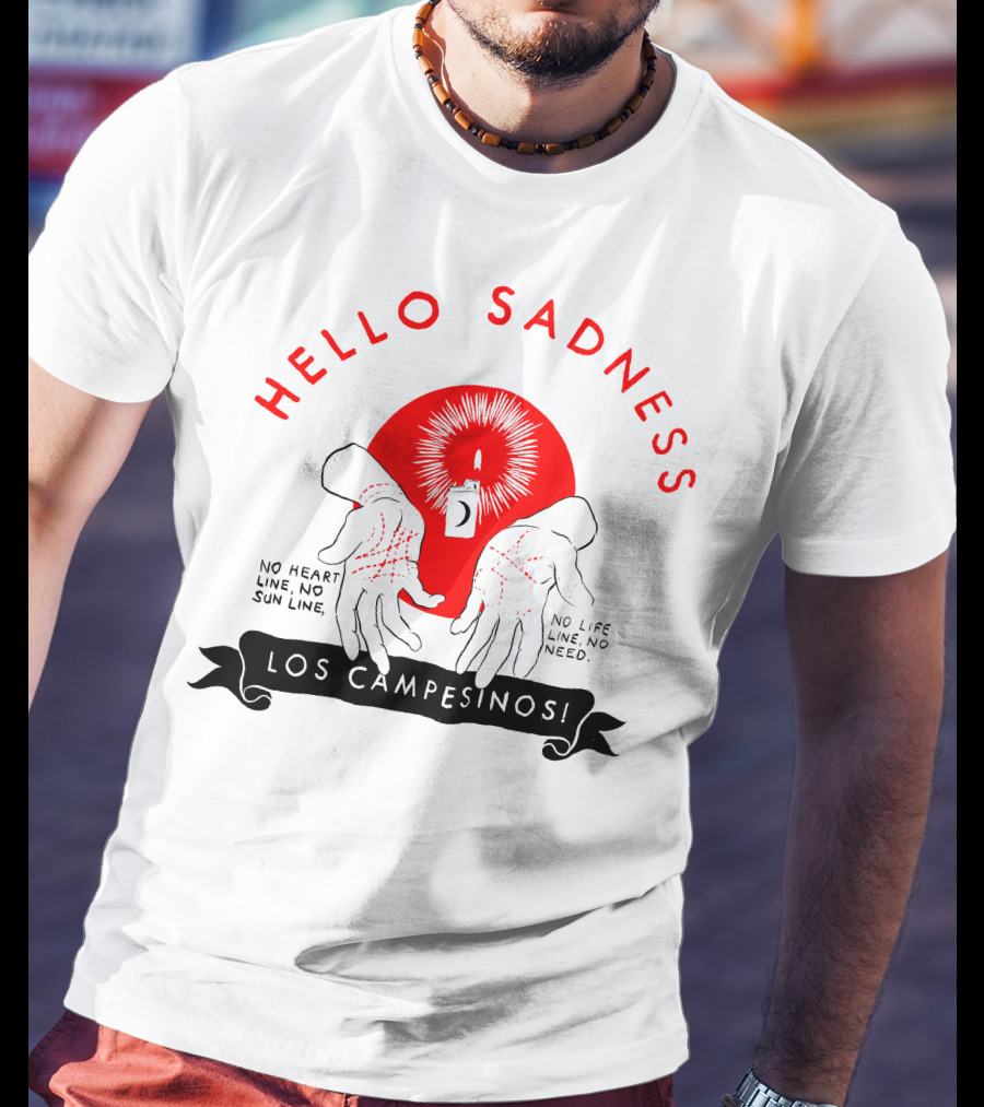 Hello Sadness Candle Hands No Heart Line No Sun Line No Life Line No Need Los Campesinos T-Shirt