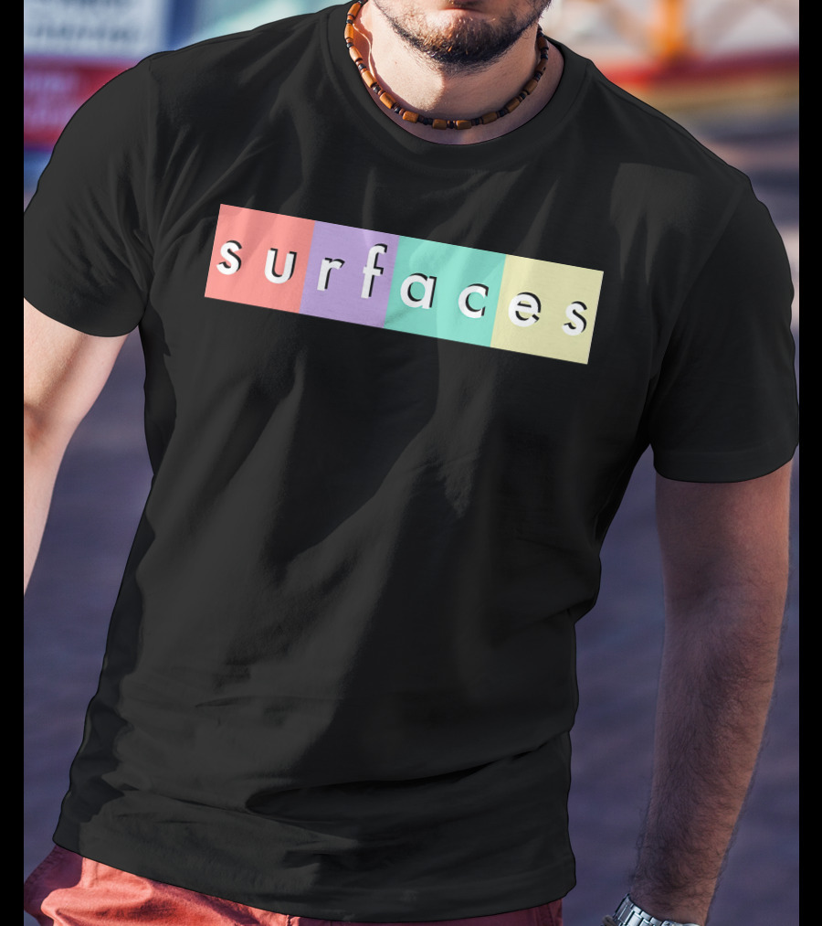 Surfaces Multicolor Text Block T-Shirt